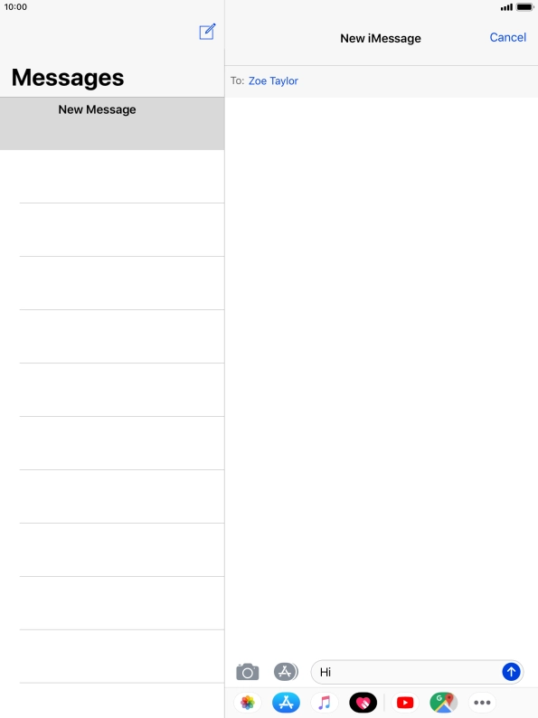 Press the send icon. Press the send icon.