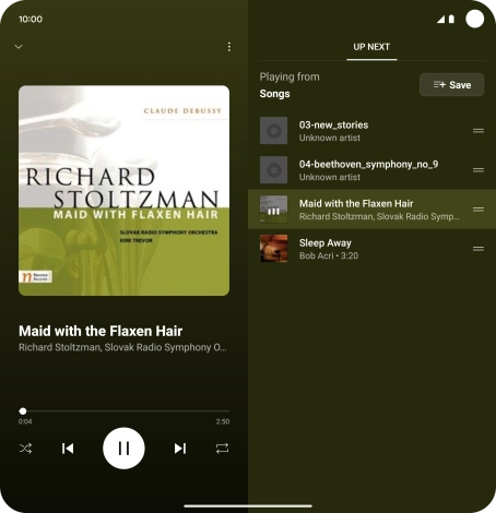Press arrow right to go to the next audio file.