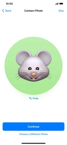 Follow the instructions on the screen to customise the selected picture and press Continue.