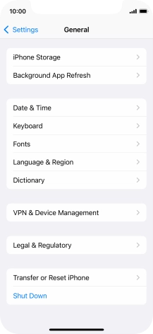 Press Transfer or Reset iPhone.