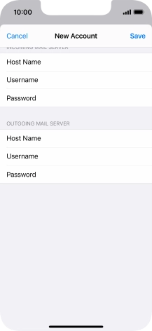Press Save. Your email account has now been set up. To select more settings for incoming and outgoing server, proceed with the following steps.