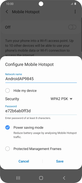 Press the field below 