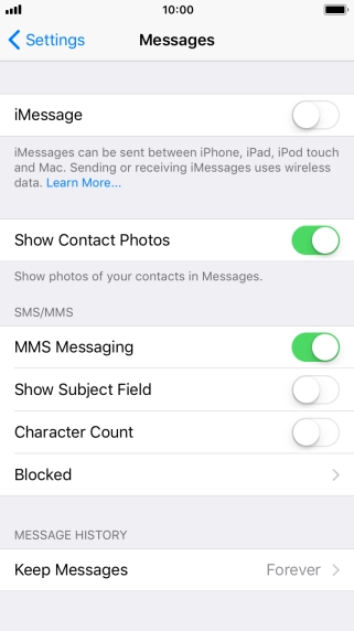 Press the Home key to return to the home screen.