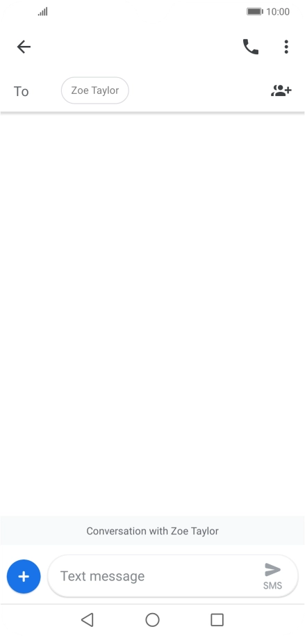 Press the text input field and write the text for your picture message.