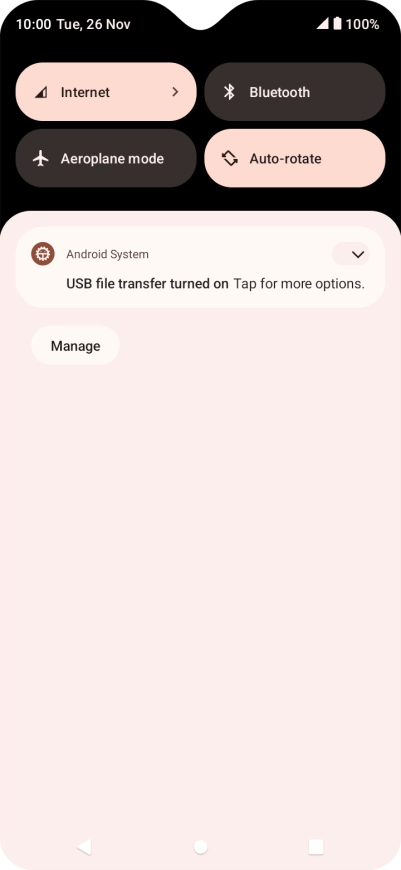 Press the drop down list.