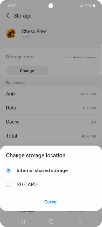 Press the name of the memory card.