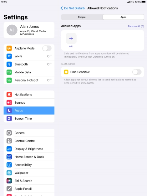 Press the indicator next to 