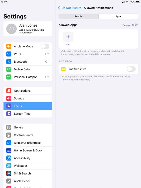 Press the indicator next to 