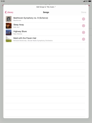Go to the required category and press the required audio file.