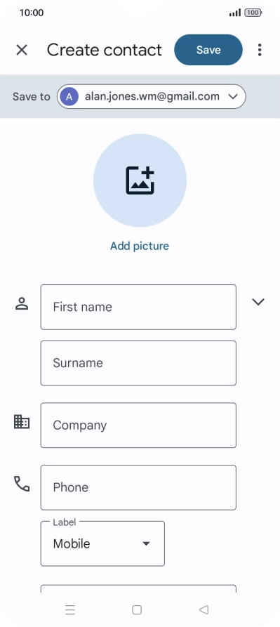 Press the address book drop down list.