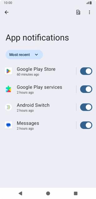 Press the drop down list.