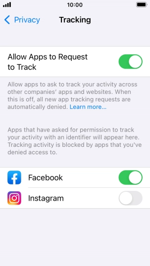 Press the indicator next to 