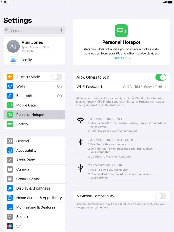 Press the Home key to return to the home screen.