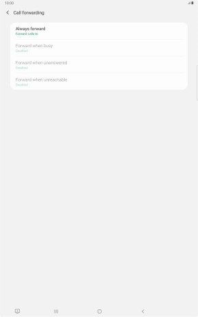 Press the required divert type.