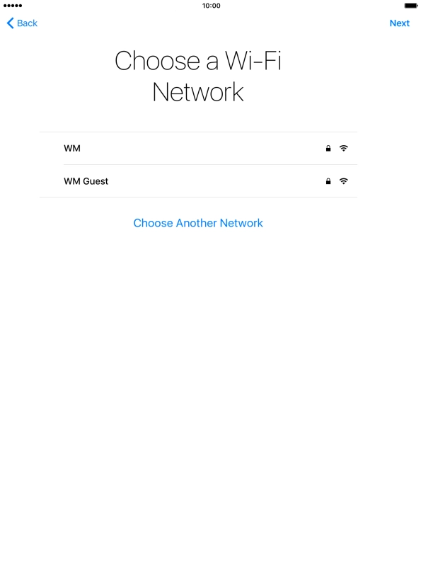 Press the required Wi-Fi network. Press the required Wi-Fi network.