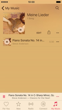 Press the dots next to the song title.