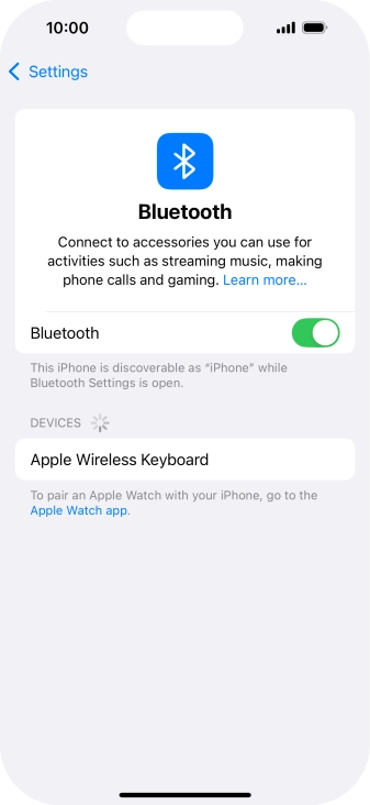 Press the required Bluetooth device and follow the instructions on the screen to pair the device with your phone. Press the required Bluetooth device and follow the instructions on the screen to pair the device with your phone.