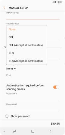 Press None to turn off the function.