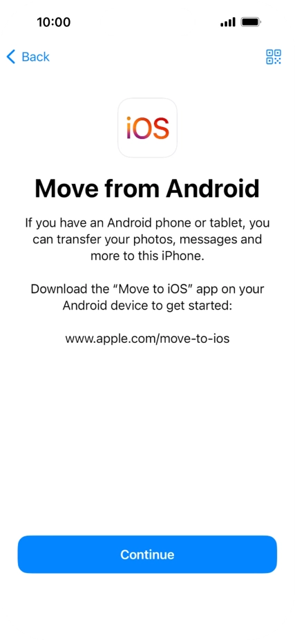 To transfer content to your phone, you need to install the app 