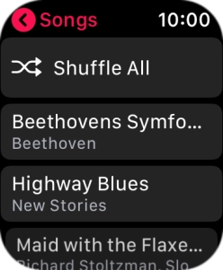 Go to the required category or playlist and press the required audio file.