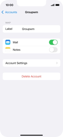 Press Account Settings.