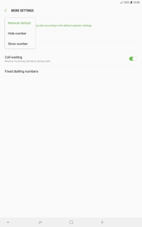 Press Show number to turn on caller identification.