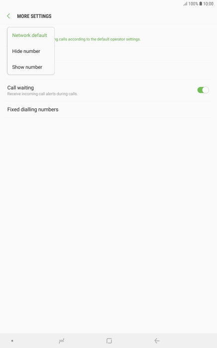 Press Show number to turn on caller identification.