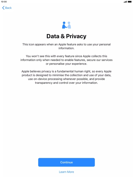 Press Continue. Press Continue.