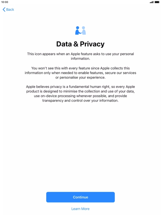 Press Continue. Press Continue.