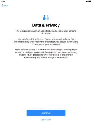 Press Continue. Press Continue.