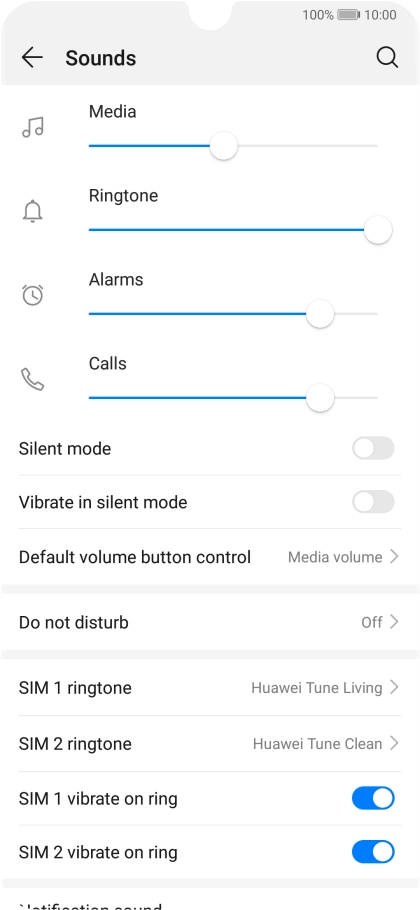 Press ‹SIM› ringtone.