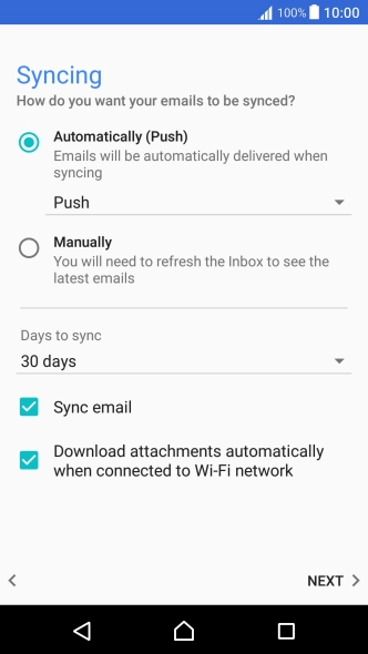 Press the drop down list below Press the drop down list below