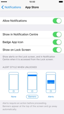 Press the indicator next to 