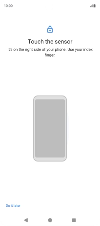 Follow the instructions on the screen to create the phone lock code using your fingerprint.