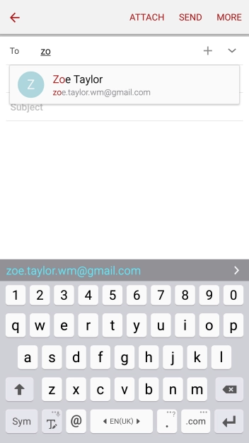 Press the required contact. Press the required contact.
