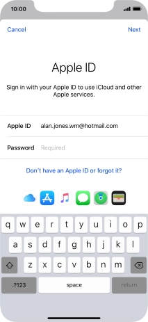 Press the field next to 