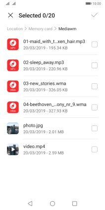 Press the required file.