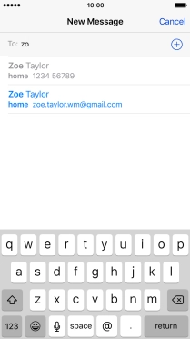 Press the required contact.