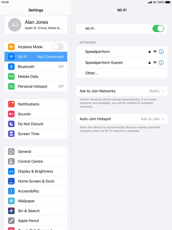 Press the required Wi-Fi network and key in the password for the Wi-Fi network. Press the required Wi-Fi network and key in the password for the Wi-Fi network.