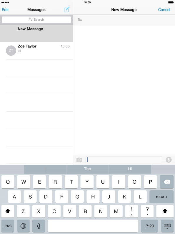 Open a new note, message or email message to bring up the keypad and your tablet is ready for text input.