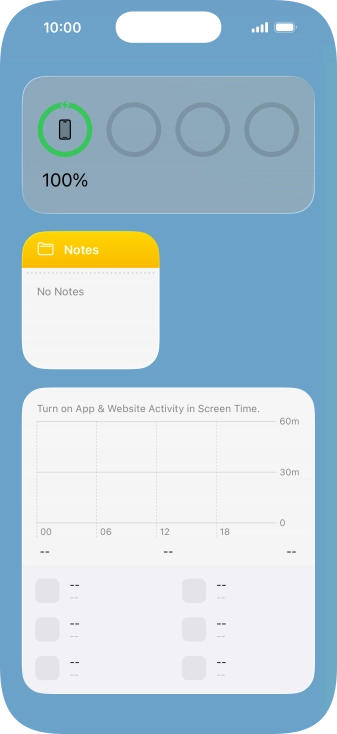 Press and hold the required Widget Stack.