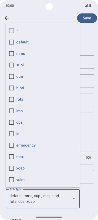 Press the required setting. Press the required setting.