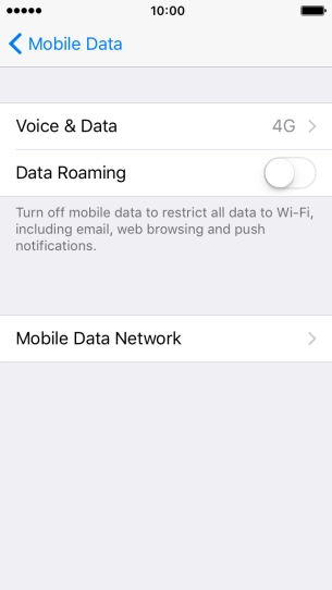 Press the indicator to turn the function on or off.