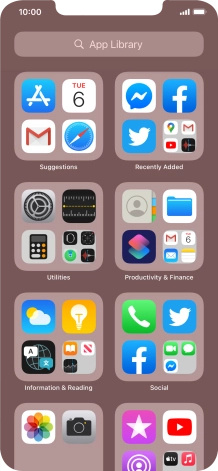 Press the required app.