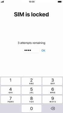 If your SIM is locked, key in your PIN and press OK.