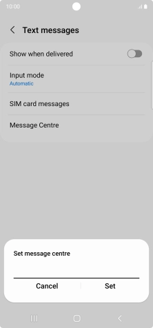 Key in +61415011501 and press Set.