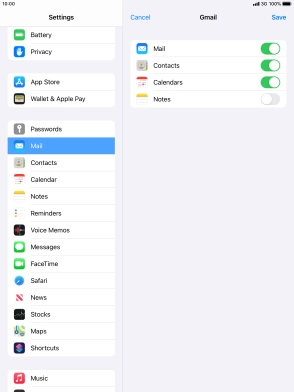 If this screen is displayed, you email account has been recognised and set up automatically. Follow the instructions on the screen to key in more information and finish setting up your tablet.
