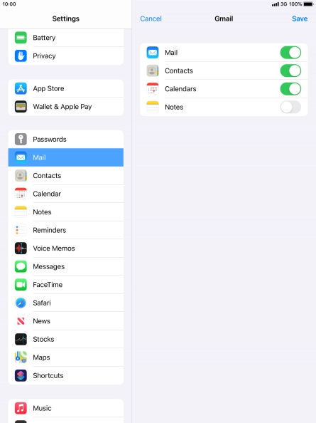 If this screen is displayed, you email account has been recognised and set up automatically. Follow the instructions on the screen to key in more information and finish setting up your tablet.