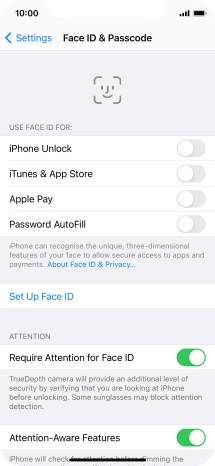 Press Set Up Face ID.