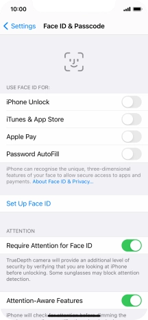 Press Set Up Face ID.
